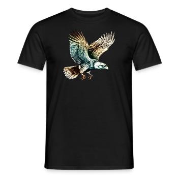 Flying Eagle - Men's T-Shirt - black - Front - AI Model Male 178 light (178cm)