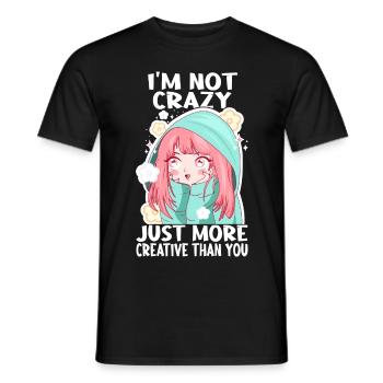 Cadeau anime fille manga kawaii - T-shirt homme - noir - Devant - AI Model Male 178 light (178cm)