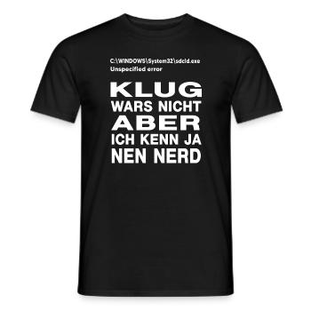 nerd administrator IT abteilung computer - Männer T-Shirt - Schwarz - Vorne - AI Model Male 178 light (178cm)