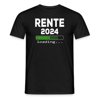 Rente 2024 loading - Männer T-Shirt - Schwarz - Vorne - AI Model Male 178 light (178cm)