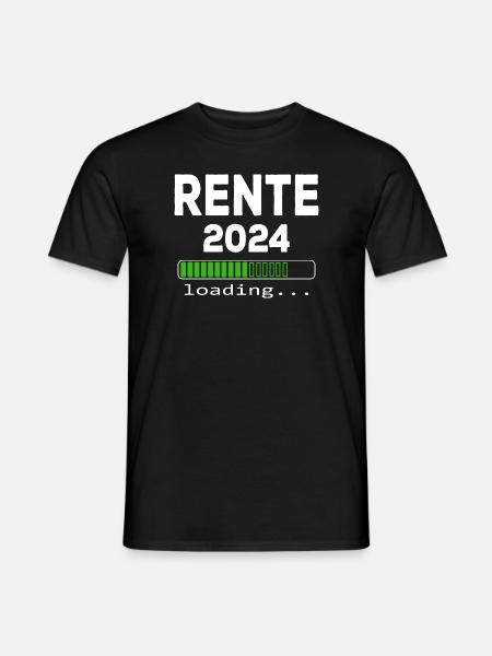 Rente 2024 loading - Männer T-Shirt - Schwarz