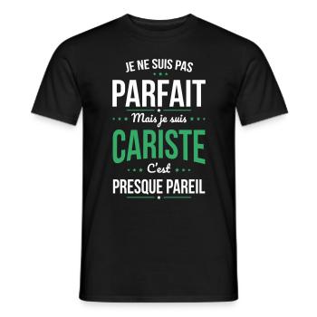 Je ne suis pas parfait mais je suis cariste - T-shirt homme - noir - Devant - AI Model Male 178 light (178cm)