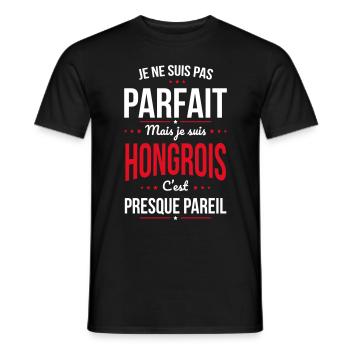Je ne suis pas parfait mais je suis Hongrois - T-shirt homme - noir - Devant - AI Model Male 178 light (178cm)