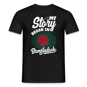 Bangladesh Bangladesh Citation du drapeau bangladais - T-shirt homme - noir - Devant - AI Model Male 178 light (178cm)