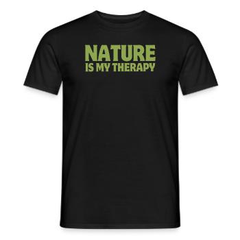 nature is my therapy - T-shirt homme - noir - Devant - AI Model Male 178 light (178cm)