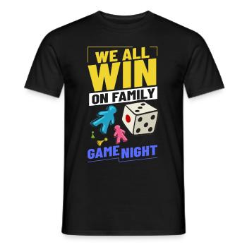 Brettspiel Gesellschaftsspiel Spieler Familie - Männer T-Shirt - Schwarz - Vorne - AI Model Male 178 light (178cm)