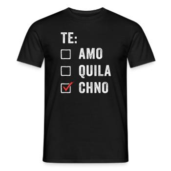 Te Amo Tequila Techno Rave Festival Electro Raver - Men's T-Shirt - black - Front - AI Model Male 178 light (178cm)