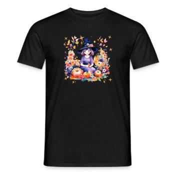 kleine Hexe - Männer T-Shirt - Schwarz - Vorne - AI Model Male 178 light (178cm)