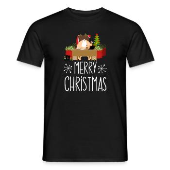 Lustiges Weihnachtsmann Bier Ugly Christmas Outfit - Männer T-Shirt - Schwarz - Vorne - AI Model Male 178 light (178cm)