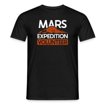 Mars Expedition Freiwilliger - Space Lover - Männer T-Shirt - Schwarz - Vorne - AI Model Male 178 light (178cm)