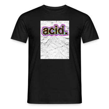 acid. vintage - Männer T-Shirt - Schwarz - Vorne - AI Model Male 178 light (178cm)