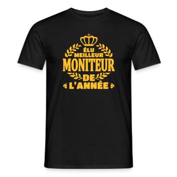 Elu meilleur moniteur - T-shirt homme - noir - Devant - AI Model Male 178 light (178cm)