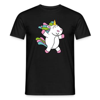 Cute Funny Cool Unicorn Unicorns fable - Men's T-Shirt - black - Front - AI Model Male 178 light (178cm)