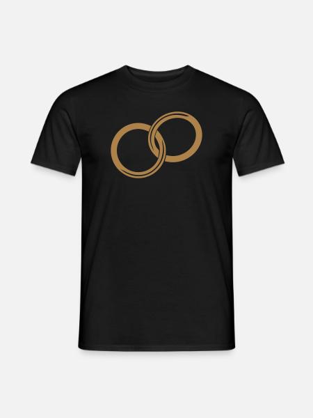 Wedding rings / / Golden Rings / / marriage - Men's T-Shirt - black