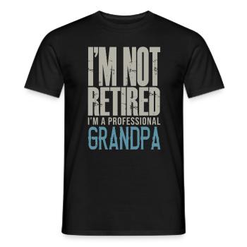 grandpa Retirement grandpa Gift - Männer T-Shirt - Schwarz - Vorne - AI Model Male 178 light (178cm)