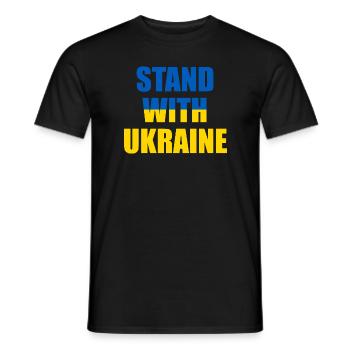 Stand With Ukraine Peace No War - Männer T-Shirt - Schwarz - Vorne - AI Model Male 178 light (178cm)