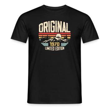 Nostalgic 1970 Birthday Present 1970 - Men's T-Shirt - black - Front - AI Model Male 178 light (178cm)