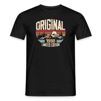 Nostalgic 1998 Birthday Gift 1998 - Men's T-Shirt - black - Front - AI Model Male 178 light (178cm)