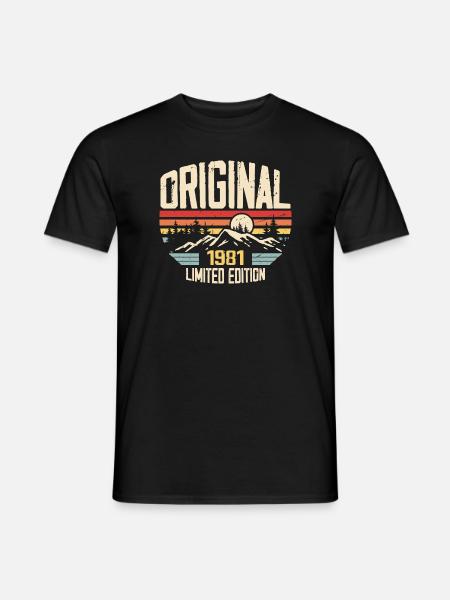 Nostalgisch 1981 Geburtstagsgeschenk 1981 - Männer T-Shirt - Schwarz