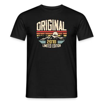 Nostalgic 2018 Birthday Gift 2018 - Men's T-Shirt - black - Front - AI Model Male 178 light (178cm)