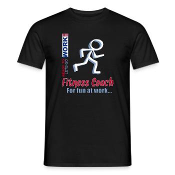 Entraîneur - Fitness Coach Lâche prise - T-shirt homme - noir - Devant - AI Model Male 178 light (178cm)