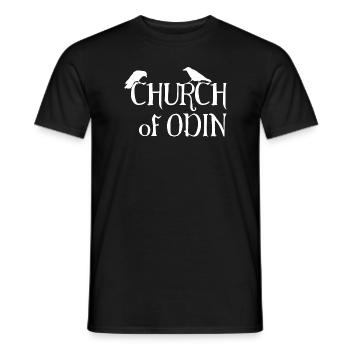 Odin's Church - Godfather of Asgard - Men's T-Shirt - black - Front - AI Model Male 178 light (178cm)