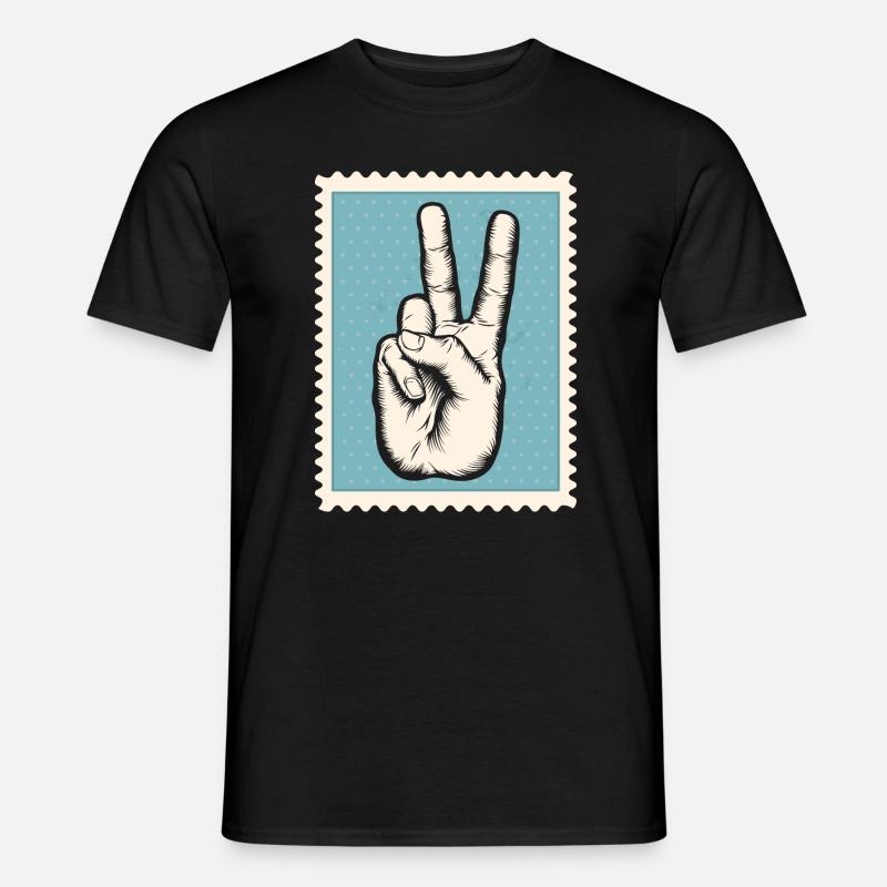 Frieden - Männer T-Shirt - Schwarz