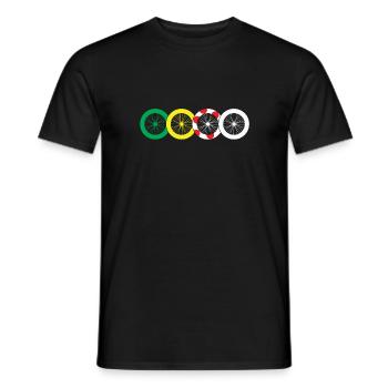 008 C France Cycle Tour Sport Shirt Cycling - Männer T-Shirt - Schwarz - Vorne - AI Model Male 178 light (178cm)