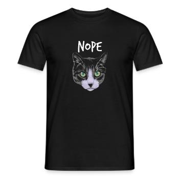 Funny cat - Men's T-Shirt - black - Front - AI Model Male 178 light (178cm)