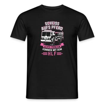 Feuerwehr - Männer T-Shirt - Schwarz - Vorne - AI Model Male 178 light (178cm)