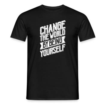 motivation - Men's T-Shirt - black - Front - AI Model Male 178 light (178cm)