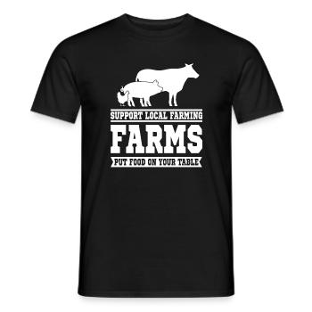 Farmer Farmer Farmer - Men's T-Shirt - black - Front - AI Model Male 178 light (178cm)