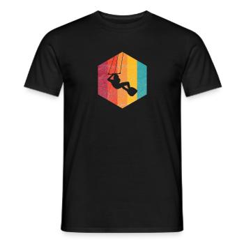 Kitesurfing - Männer T-Shirt - Schwarz - Vorne - AI Model Male 178 light (178cm)