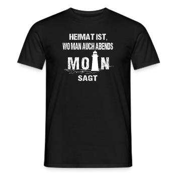 Moin - Männer T-Shirt - Schwarz - Vorne - AI Model Male 178 light (178cm)