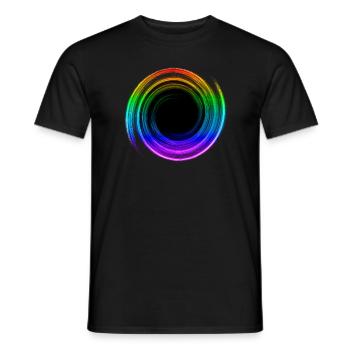 Schwarzes Loch, Weltraum, Physik, Universum, Gay - Männer T-Shirt - Schwarz - Vorne - AI Model Male 178 light (178cm)