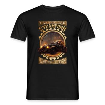 Steampunk Oldtimer, gothic und elegant - Männer T-Shirt - Schwarz - Vorne - AI Model Male 178 light (178cm)