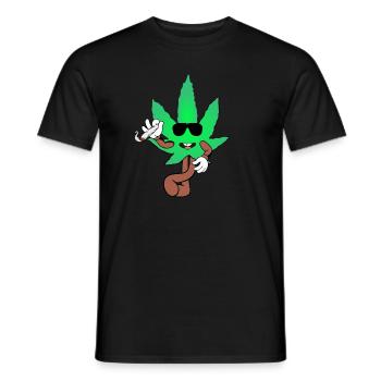 Der Bloom - Weed Cannabis Stoned Hanf Marihuana - Männer T-Shirt - Schwarz - Vorne - AI Model Male 178 light (178cm)