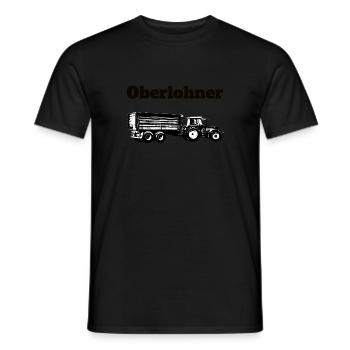 Oberlohner Schlepper Trecker Anhänger Lohner - Männer T-Shirt - Schwarz - Vorne - AI Model Male 178 light (178cm)
