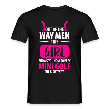 MINIGOLF MINIGOLF MINIGOLF MINIGOLFJOUEUR DE -GOLF - T-shirt homme - noir - Devant - AI Model Male 178 light (178cm)