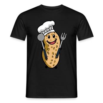 Koch Erdnuss Gourmet Kochkunst Hobbykoch Nuss - Männer T-Shirt - Schwarz - Vorne - AI Model Male 178 light (178cm)