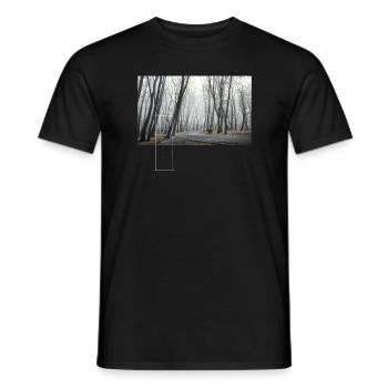 Nebel I (EPHEMERAL-Serie) - Männer T-Shirt - Schwarz - Vorne - AI Model Male 178 light (178cm)