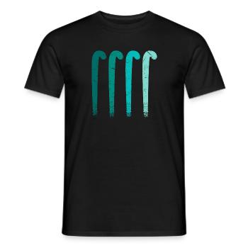 Bâtons de hockey sur gazon Joueur de hockey vintage - T-shirt homme - noir - Devant - AI Model Male 178 light (178cm)