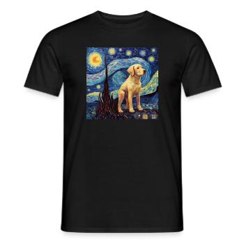 Labrador Sternennacht - Männer T-Shirt - Schwarz - Vorne - AI Model Male 178 light (178cm)