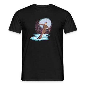 Patin à glace Patinage sur glace Patinage sur glace - T-shirt homme - noir - Devant - AI Model Male 178 light (178cm)