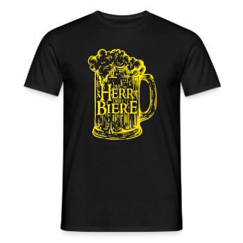 The Lord Of The Beers Funny beer t-shirt for - Men's T-Shirt - black - Front - AI Model Male 178 light (178cm)