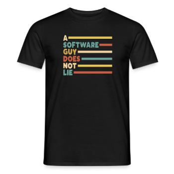 Programmeur Coder Développeur de logiciels - T-shirt homme - noir - Devant - AI Model Male 178 light (178cm)