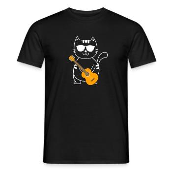 Westerngitarre Gitarrist Akustikgitarre - Männer T-Shirt - Schwarz - Vorne - AI Model Male 178 light (178cm)