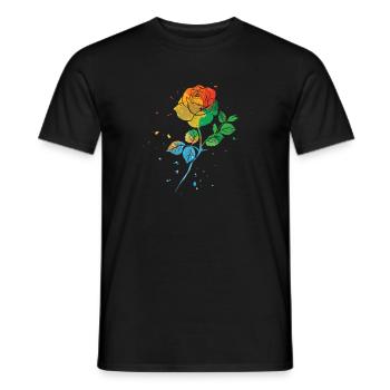 Rose Roses Rose Garden Gardener - Men's T-Shirt - black - Front - AI Model Male 178 light (178cm)