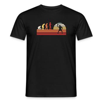 Retro Vintage Frisbee Golf - Männer T-Shirt - Schwarz - Vorne - AI Model Male 178 light (178cm)