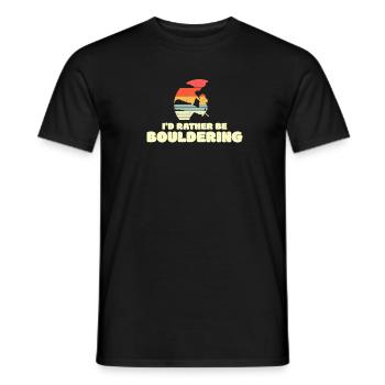 Bouldern - Männer T-Shirt - Schwarz - Vorne - AI Model Male 178 light (178cm)